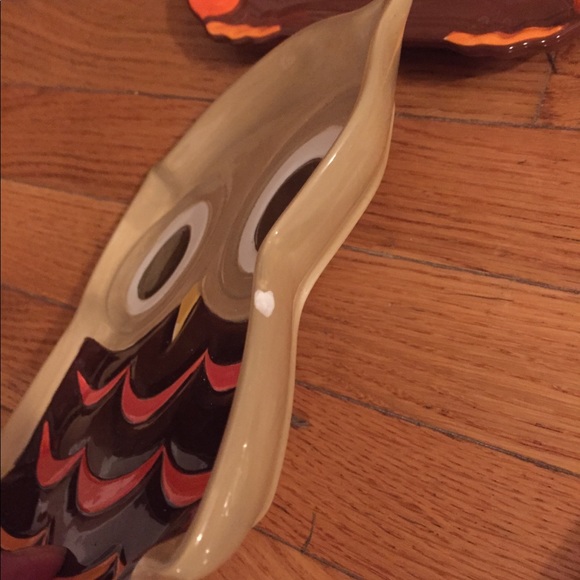 SET OF FOUR “New vintage” owl whimsy cheese/charcuterie plates girls night out - Picture 3 of 4